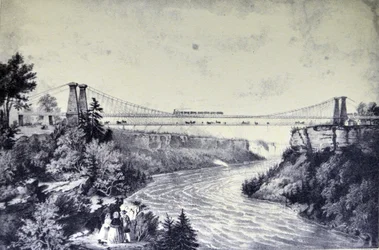 Le Pont Suspendu du Chemin de Fer, Près des Chutes du Niagara